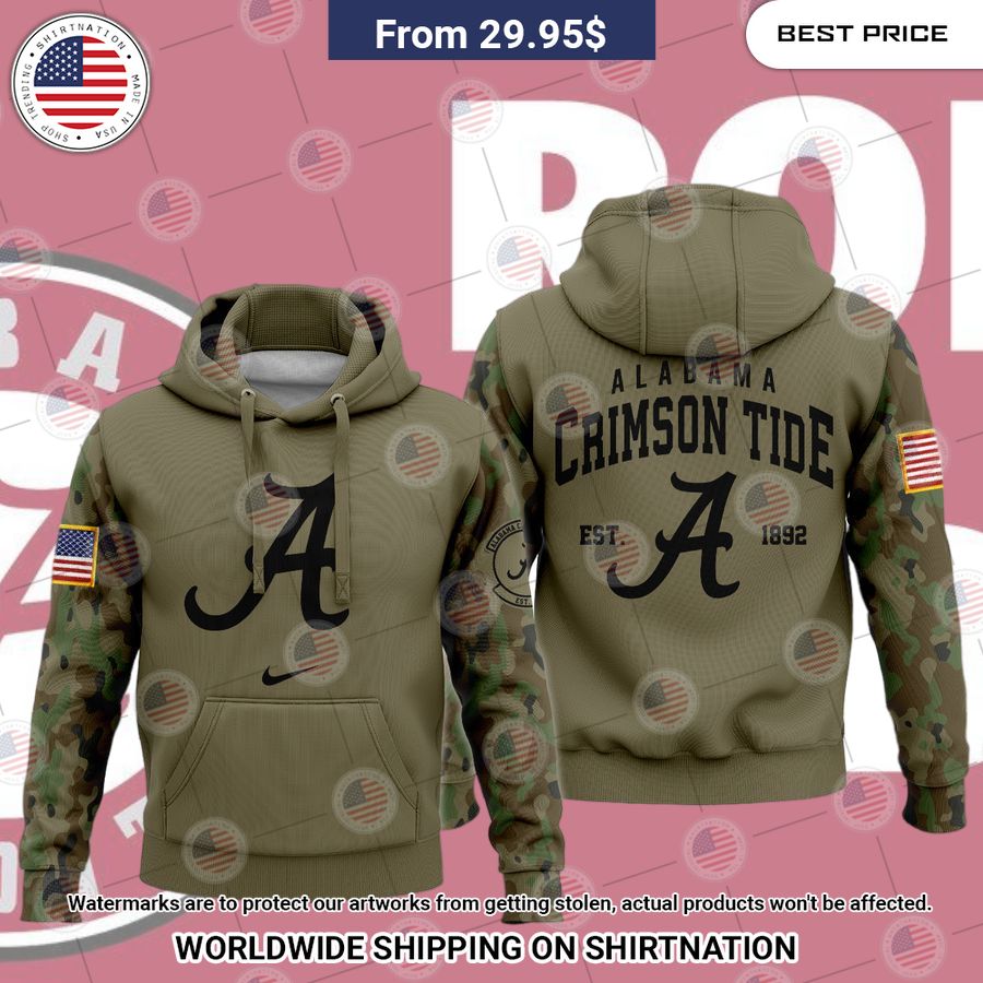 Alabama Crimson Tide Est 1892 Vetaran Hoodie Trending picture dear