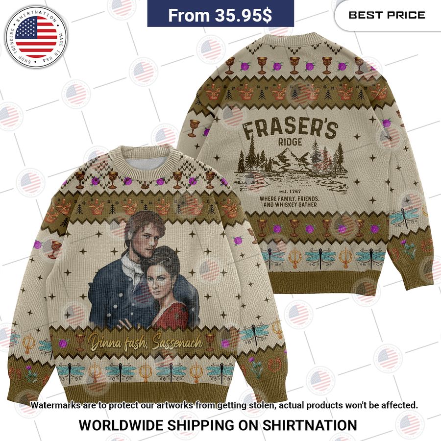 Fraser's Ridge Dinna fash, Sassenach Sweater Loving click