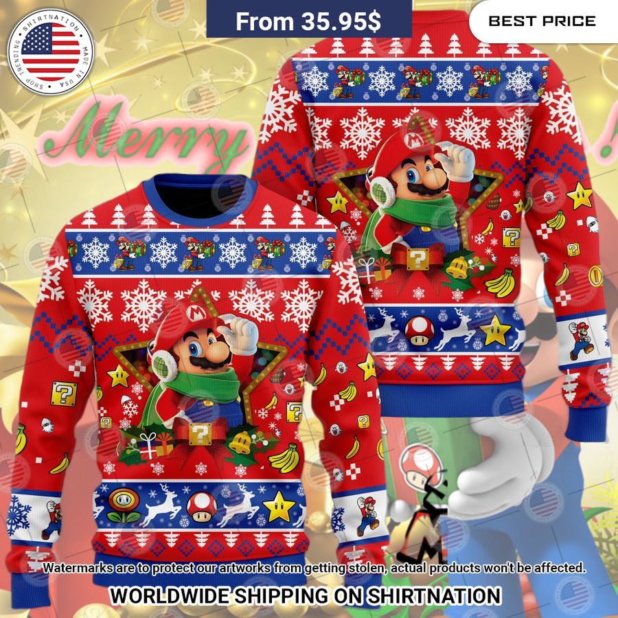 HOT Super Mario Christmas Sweater I like your hairstyle