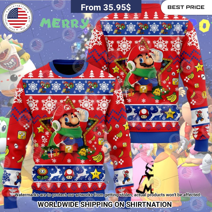 HOT Super Mario Christmas Sweater I like your hairstyle