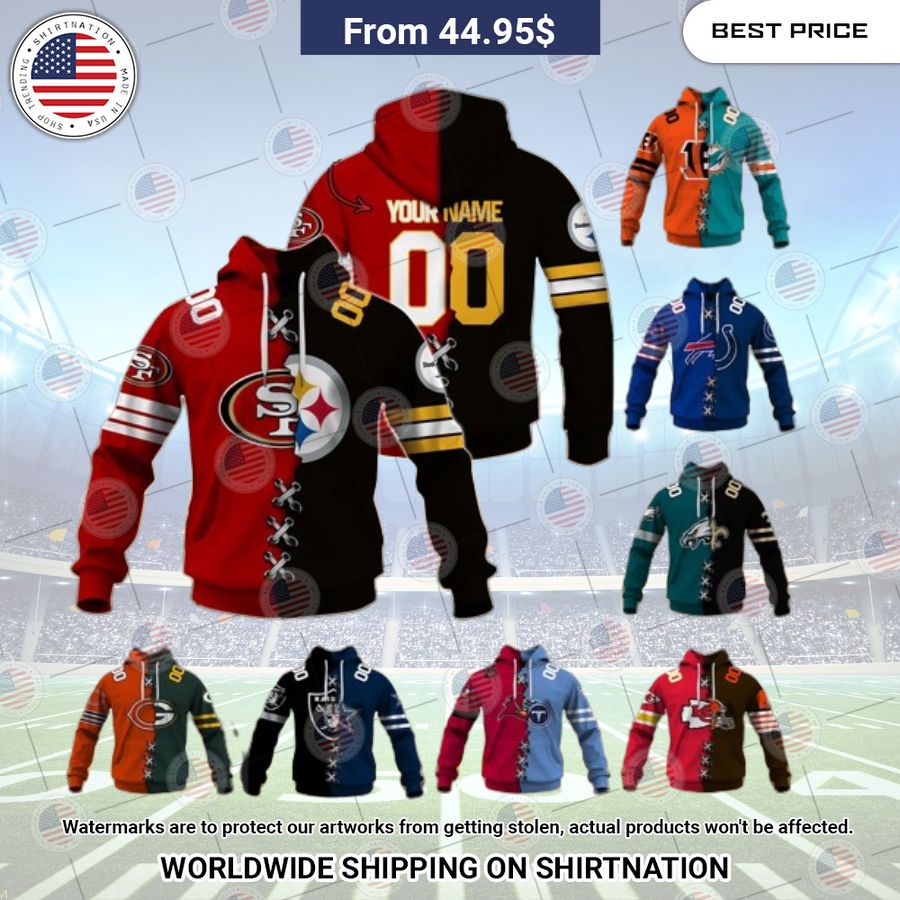 Mix Team NFL Custom Hoodie Good look mam