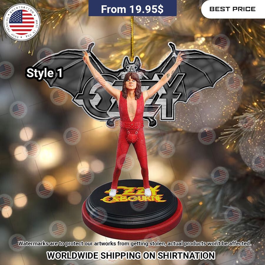 Ozzy Osbourne Christmas Ornament Good click