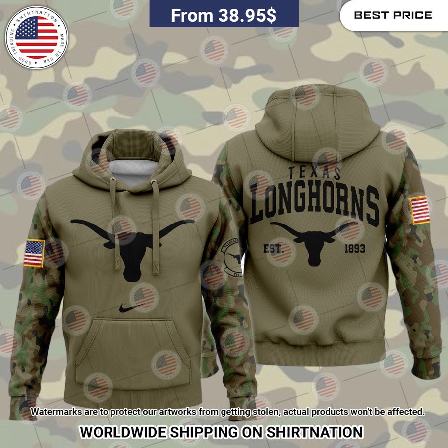 Texas Longhorns Camo Army Camo Veteran Hoodie Wow! This is gracious