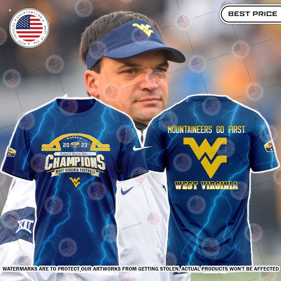 West Virginia Neal Brown Champions 2023 Duke's Mayo Bowl Shirt Cool look bro