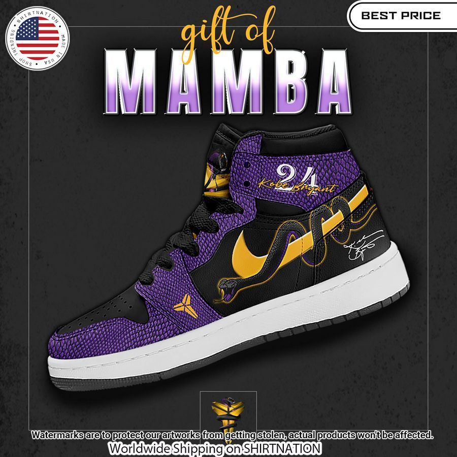 Kobe Bryant Los Angeles Lakers Air Jordan 1 Unique and sober