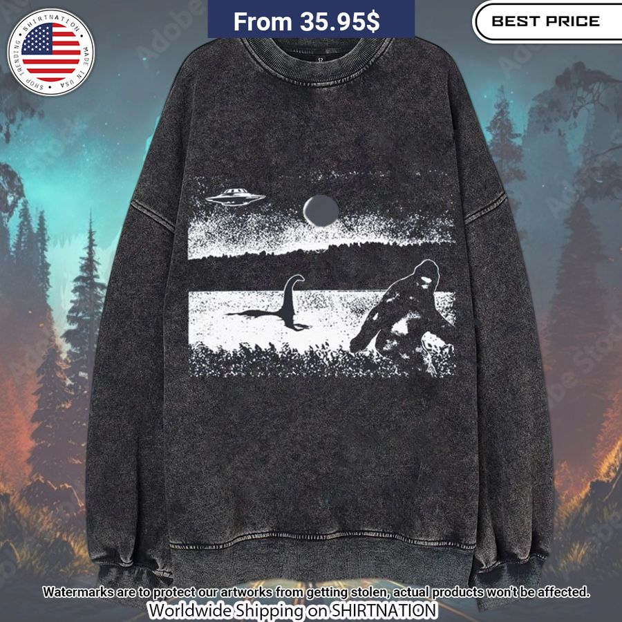 Bigfoot Loch Ness Sweatshirt I like your dress, it is amazing