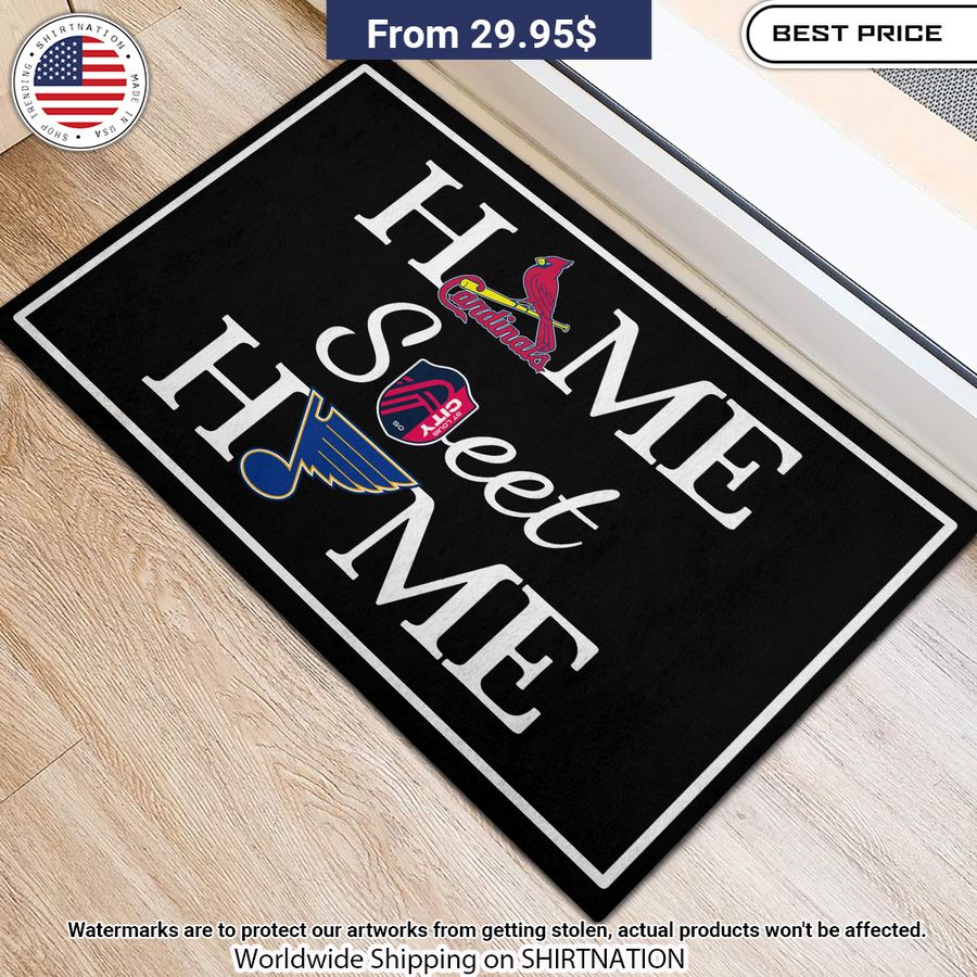 Home Sweet Home St. Louis Cardinals St. Louis Blues Doormat Long time