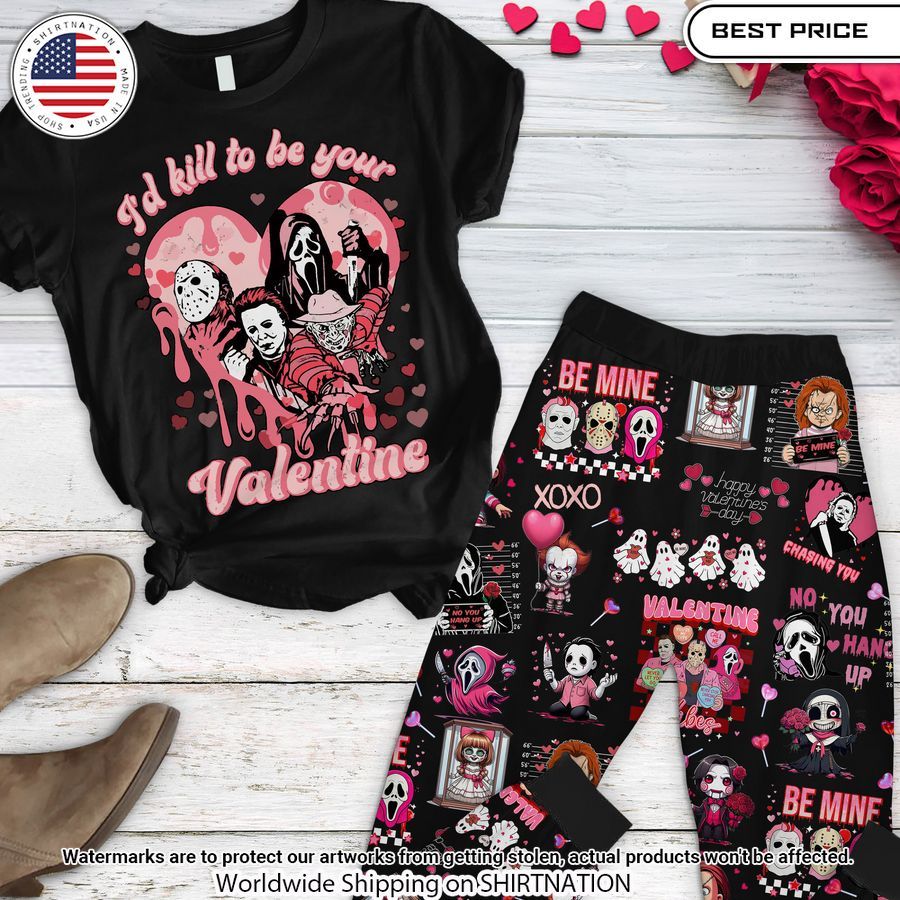 I'd kill to be your Valentine Horror Characters Pajamas Set Mesmerising