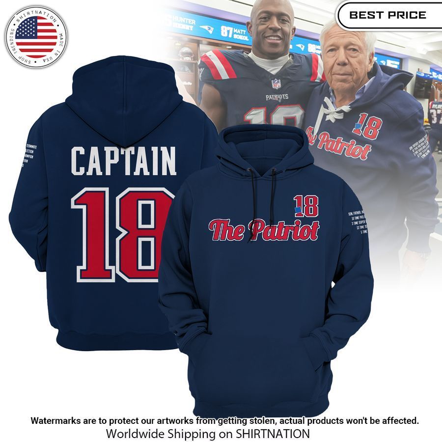 new england patriots captain 18 matthew slater hoodie 1