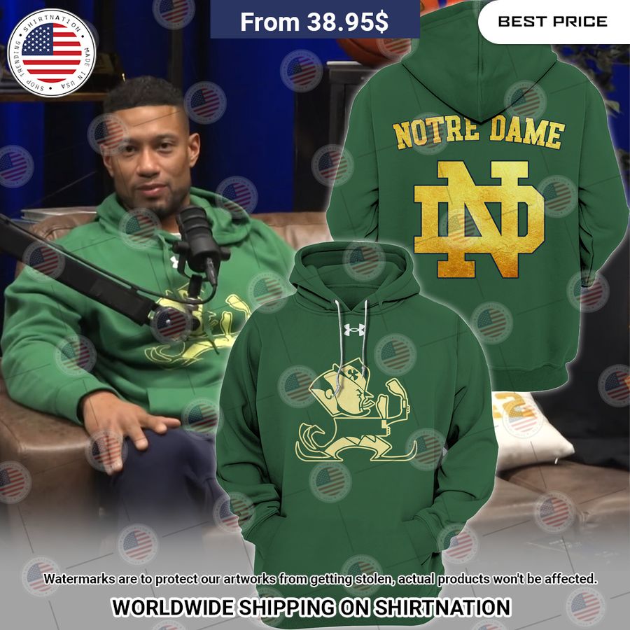 Notre Dame Football Marcus Freeman Hoodie You look cheerful dear