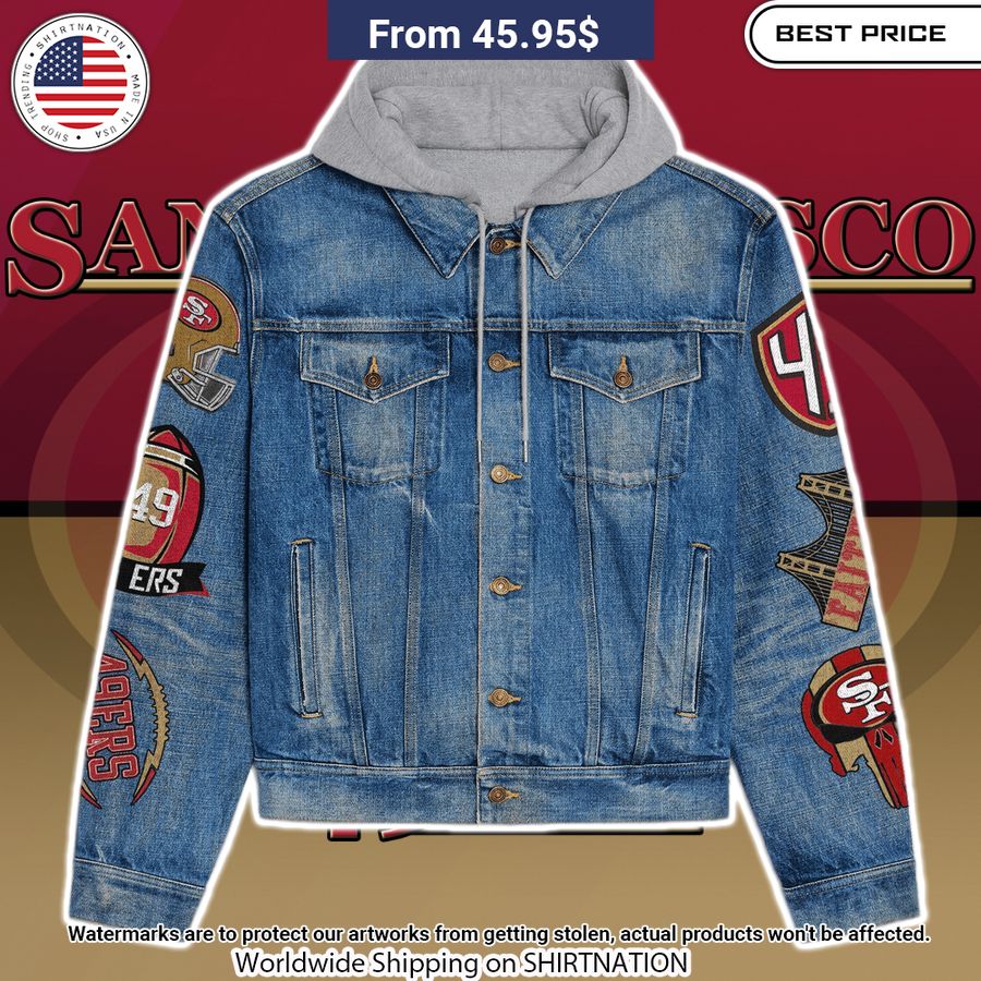 San Francisco 49ers Hooded Denim Jacket My friend and partner