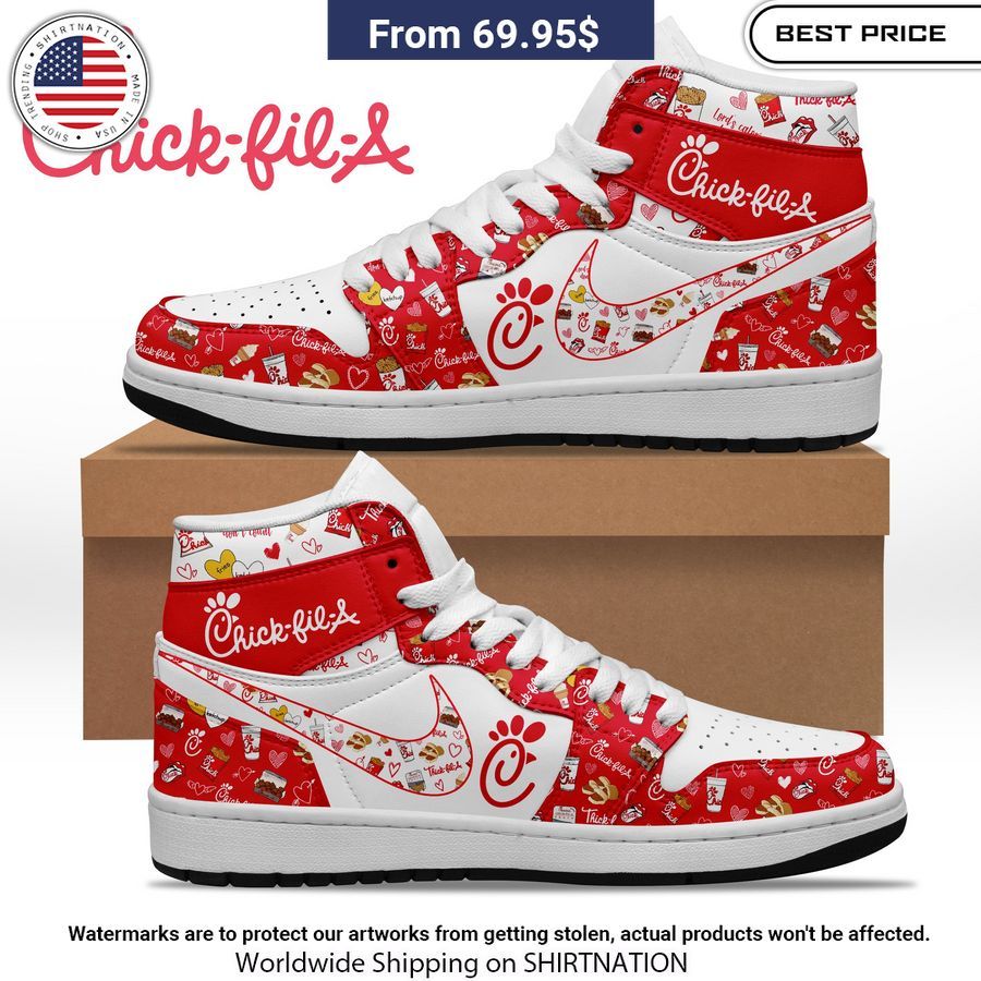 Chick fil A Jordan High Top Shoes Stunning