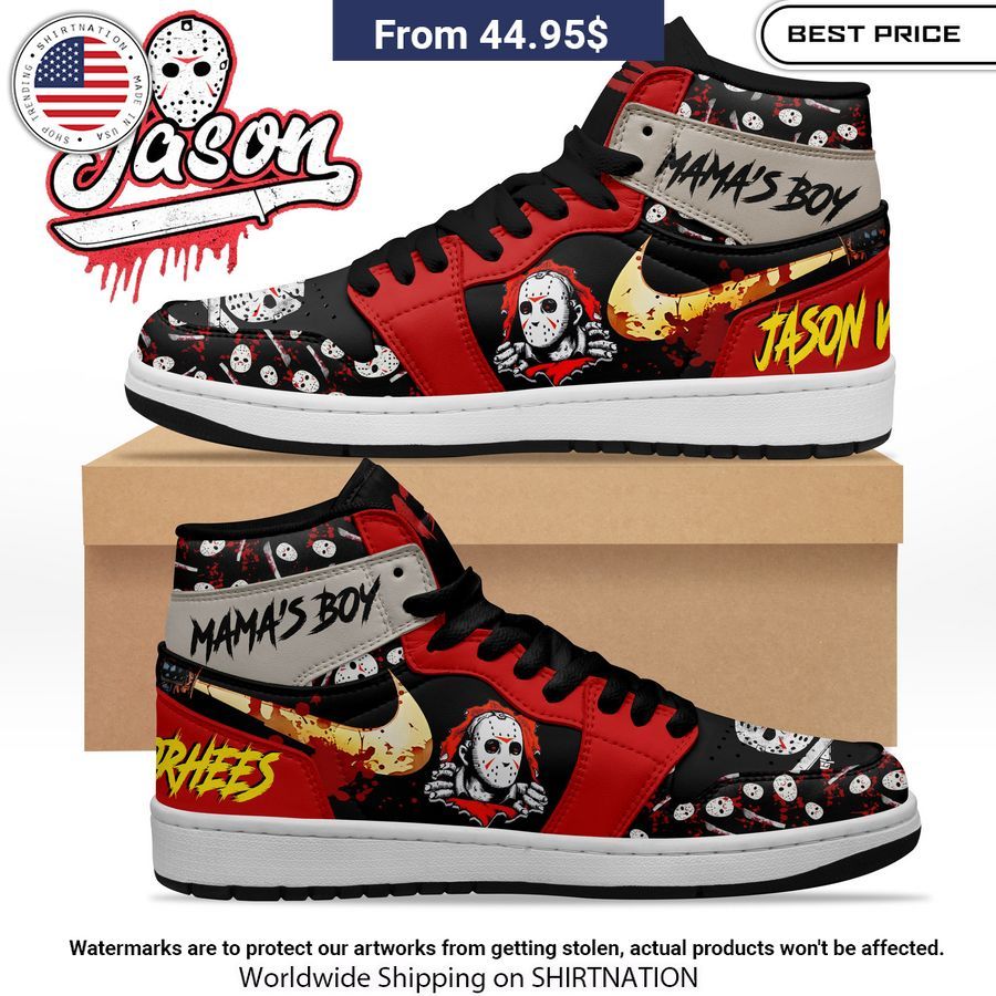 Jason Voorhees Mama's Boy Jordan High Top Sneaker Elegant and sober Pic