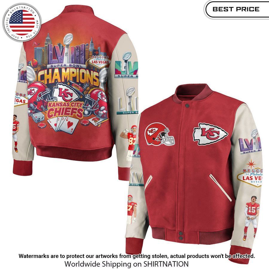 Kansas City Chiefs Super Bowl LVII Baseball Jacket You look handsome bro