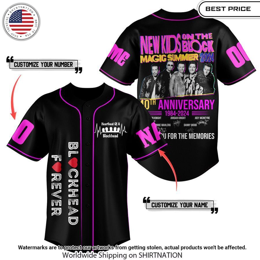 new kids on the block 40th anniversary baseball jersey 1