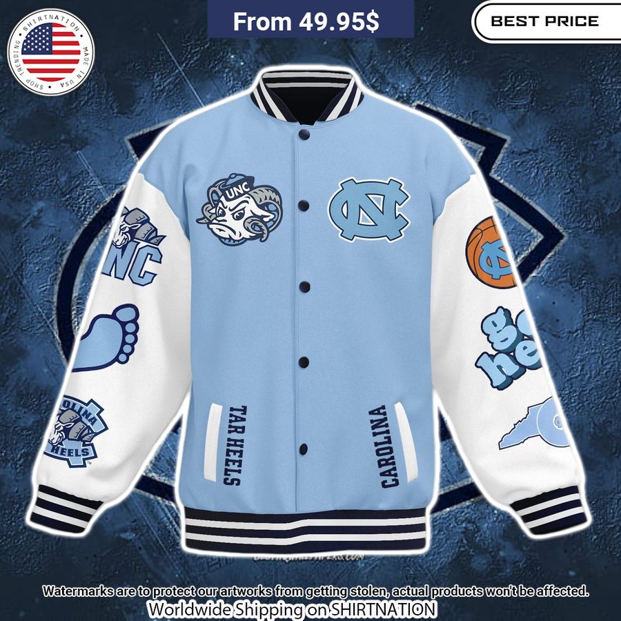 North Carolina Tar Heels Baseball Jacket Cutting dash