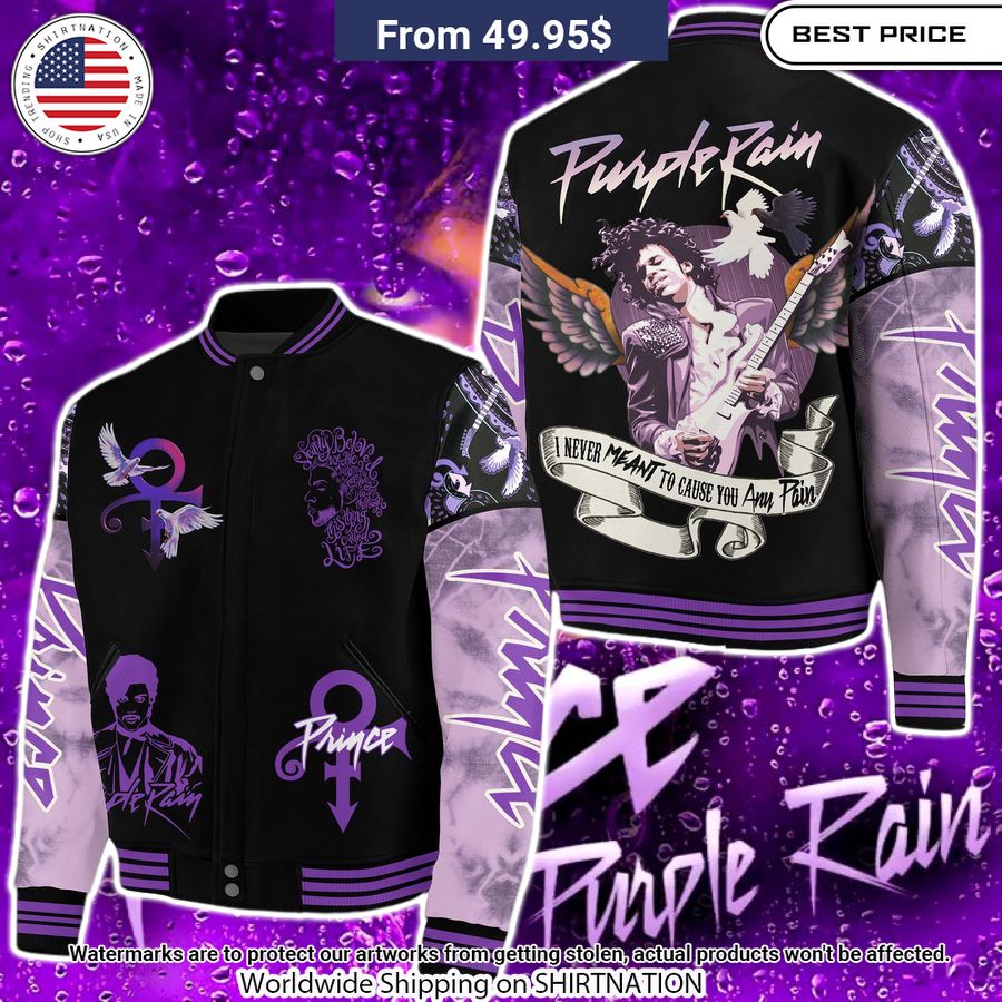 Purple Rain Prince Baseball Jacket Selfie expert