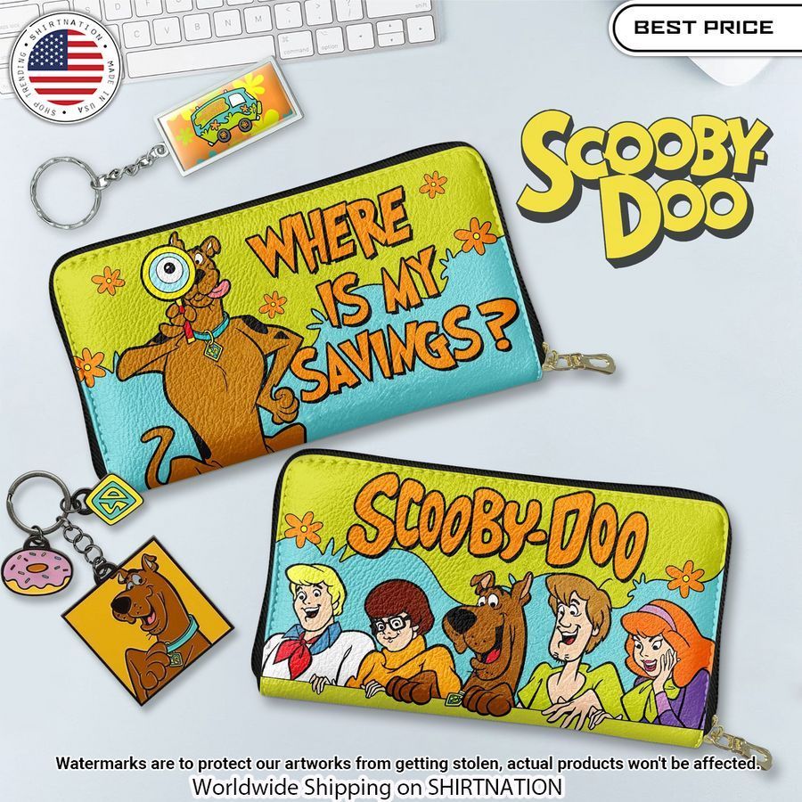 Scooby Doo Where Is My Saving Zipper Wallet Wow, cute pie