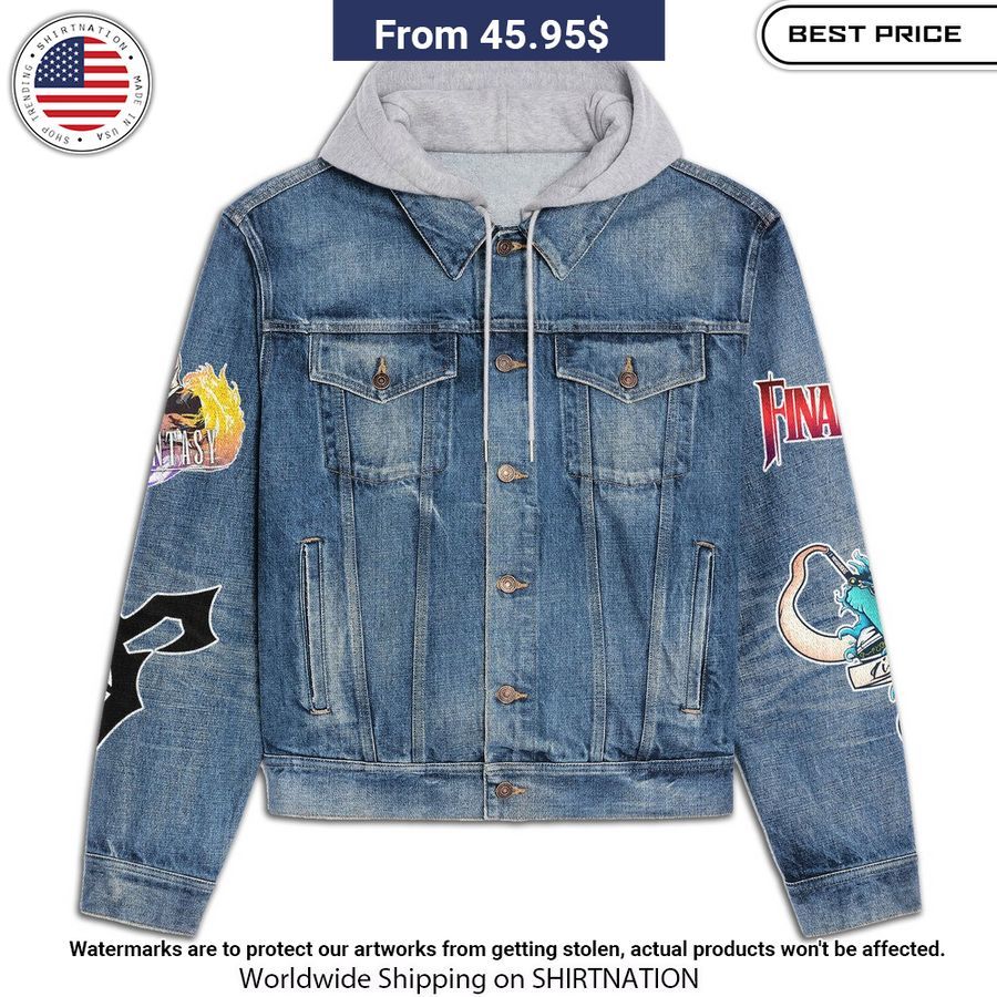 Final Fantasy Tidus Hooded Denim Jacket You look fresh in nature