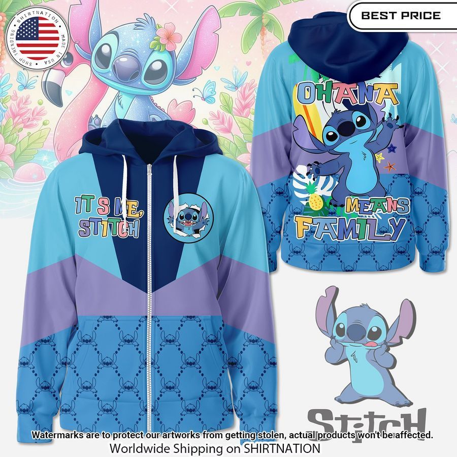 It's Me Stitch Zip Hoodie Good one dear