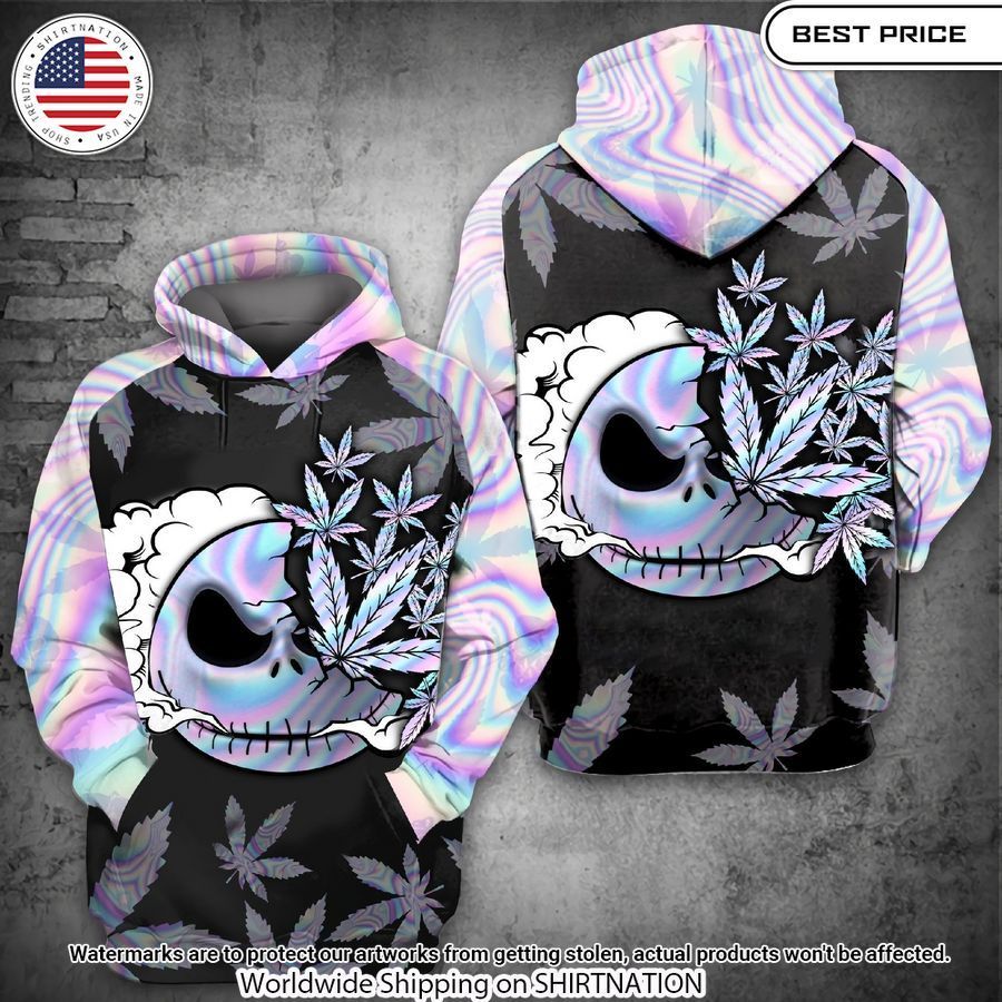 Jack Skellington Weed Hoodie Oh! You make me reminded of college days