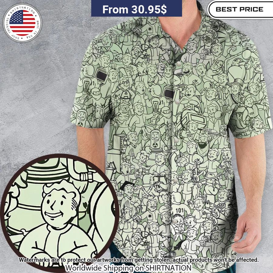 All My Rowdy Friends Fallout Hawaiian Shirt Rocking picture