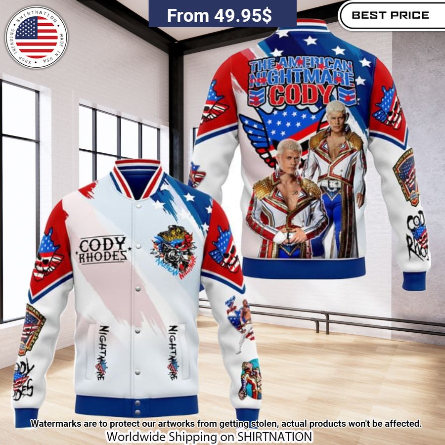 Cody Rhodes The American Nightmare Baseball Jacket Nice shot bro