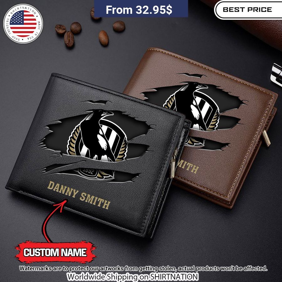 Collingwood Magpies Wallet Print Custom Wallet Cutting Dash