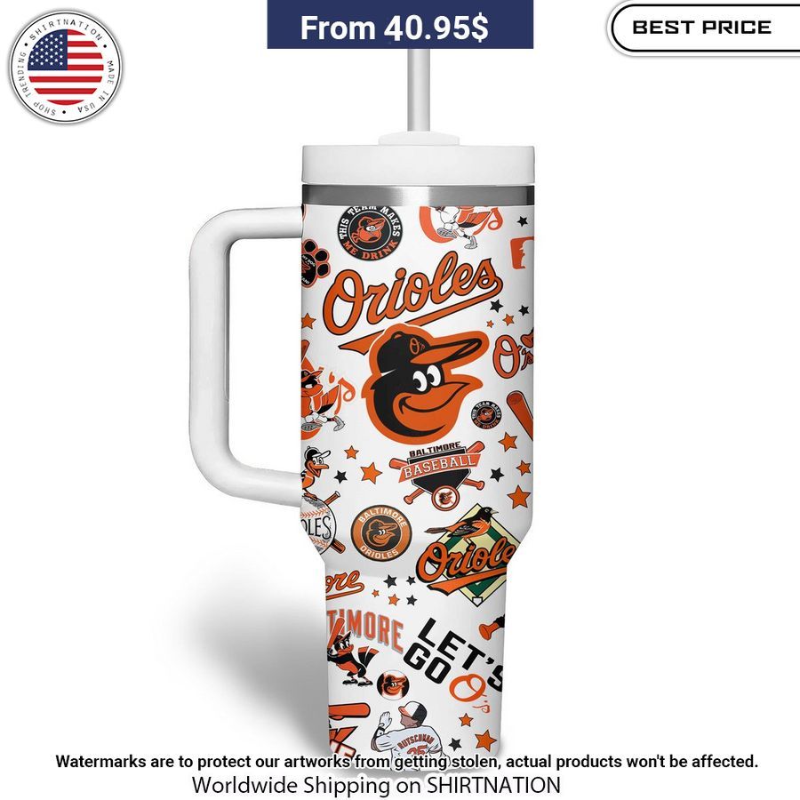 Custom Name Baltimore Orioles Tumbler Studious look