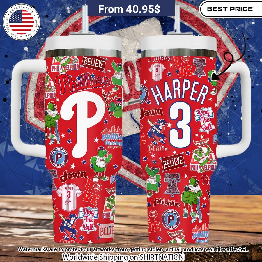 Customized Philadelphia Phillies Stanley Tumbler You look cheerful dear