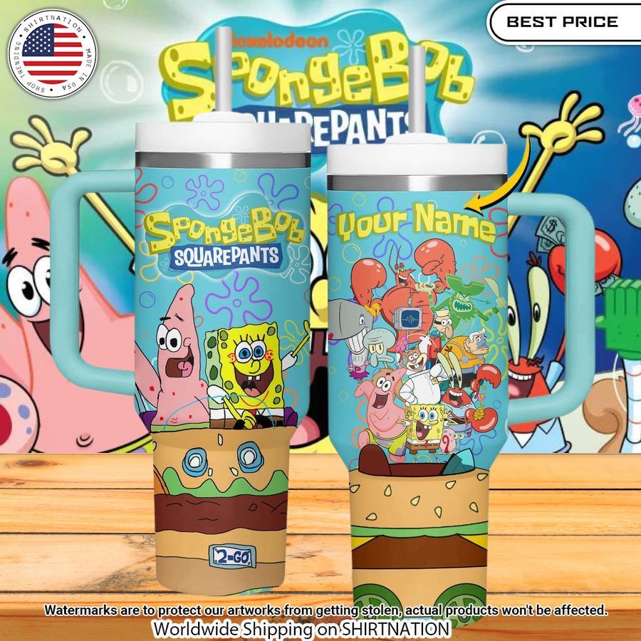 customized spongebob squarepants tumbler 1