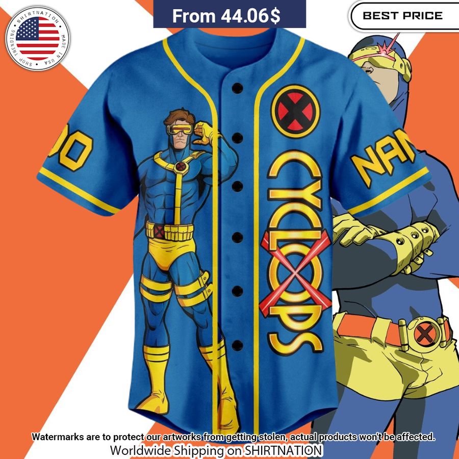 Cyclops X men Marvel Custom Baseball Jersey Selfie expert