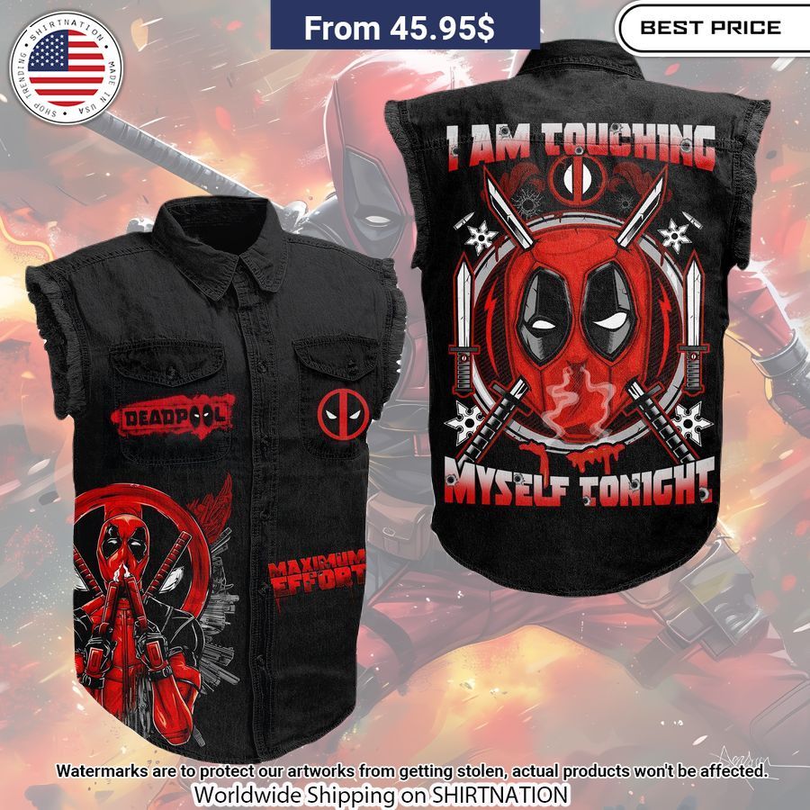 Deadpool Maximum Effort Sleeveless Denim jacket My friends!