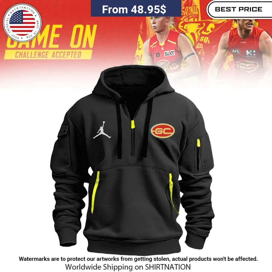 Gold Coast Suns Lions Half Zip heavy hoodie You tried editing this time?