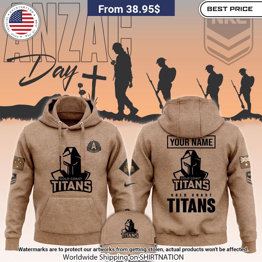 Gold Coast Titans Anzac Round Custom Hoodie Beauty Queen