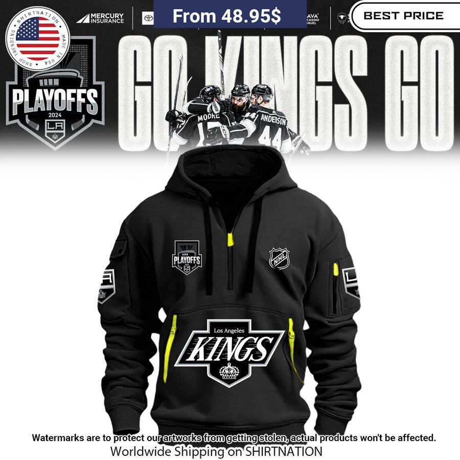 Los Angeles Kings Half Zip Heavy Hoodie Your Beauty Is Irresistible.