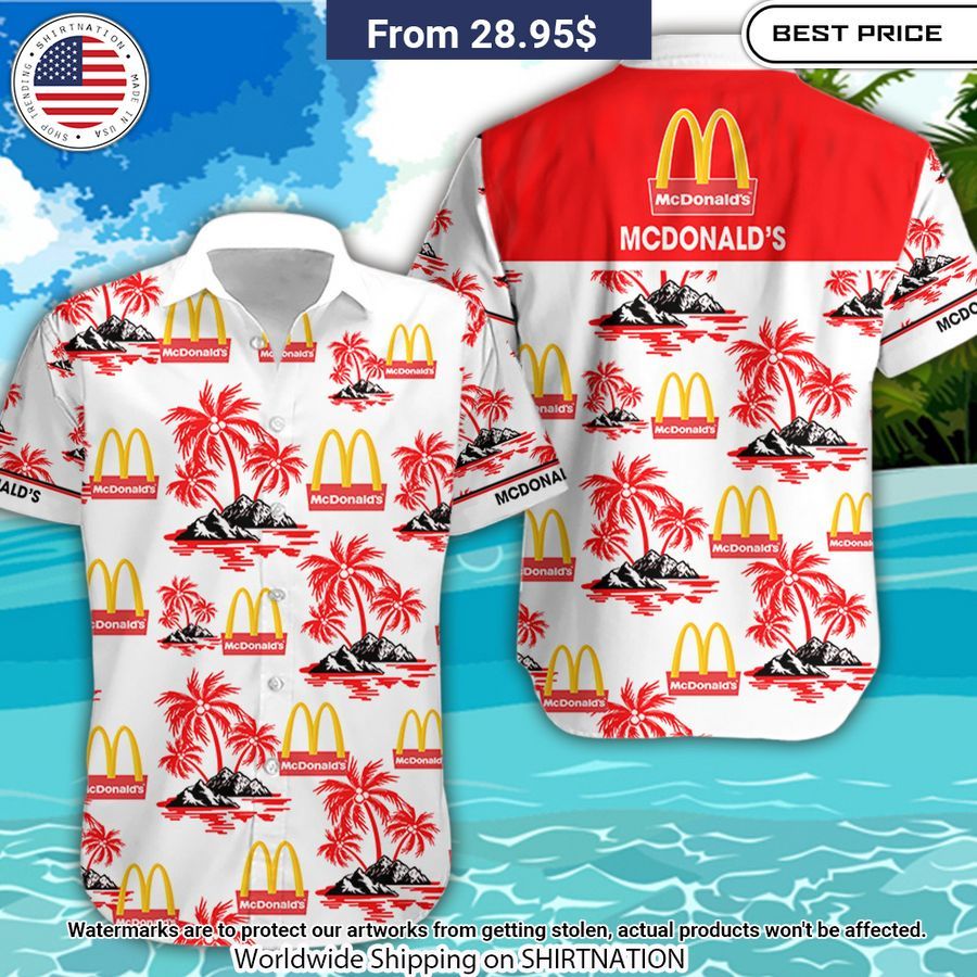 MCDONALD'S Hawaiian Shirt and Shorts Eye soothing picture dear