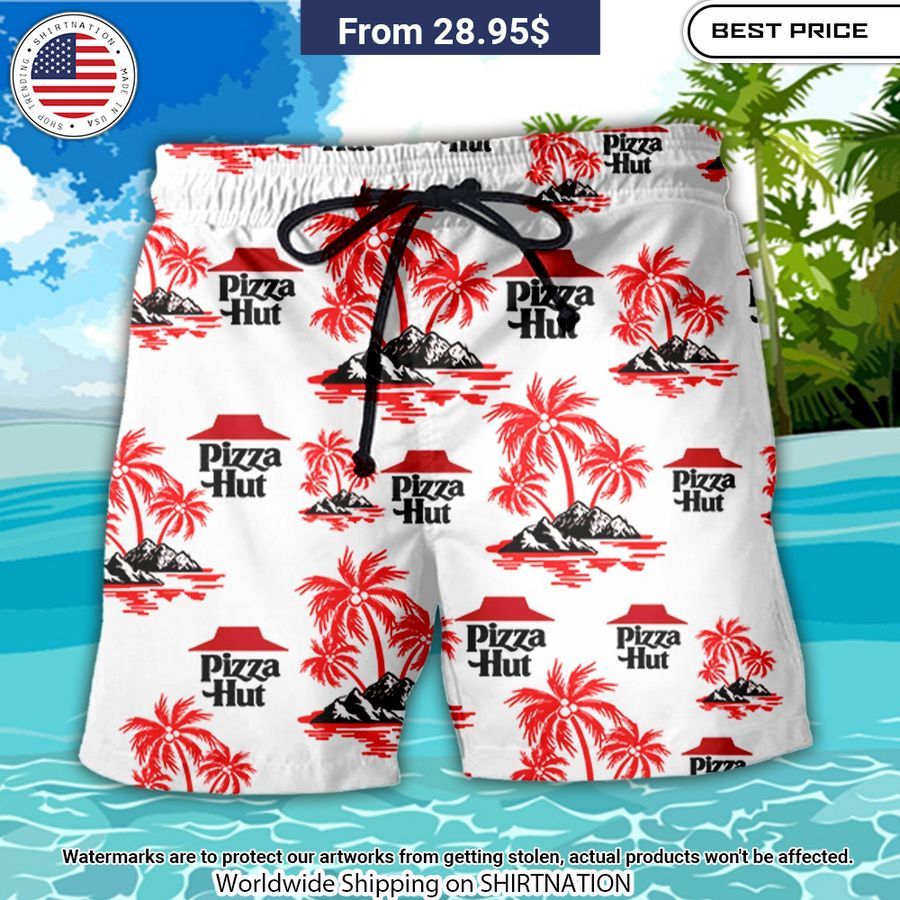 Pizza Hut Hawaiian Shirt and Shorts This place looks exotic.