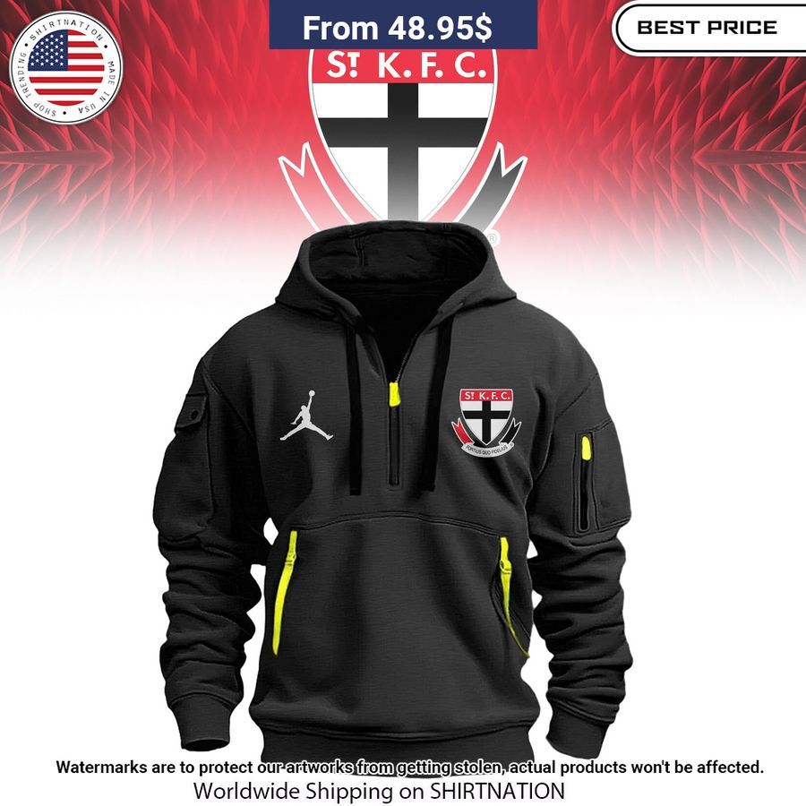 St Kilda Half Zip heavy hoodie You always inspire by your look bro