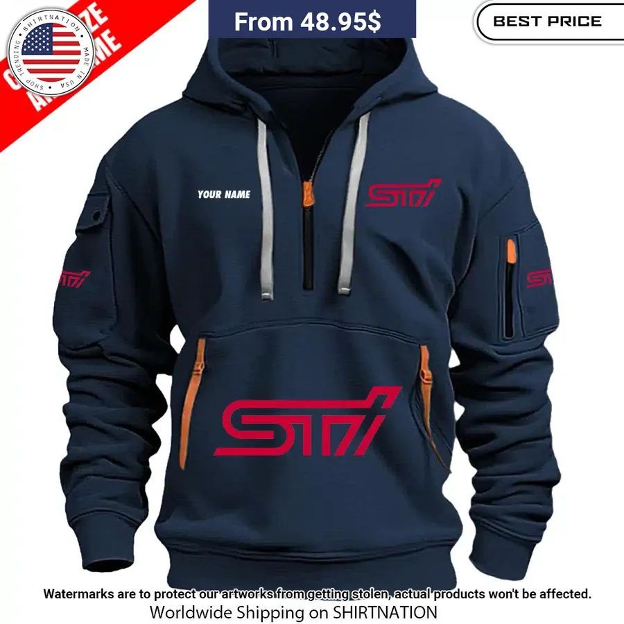 Subaru Tecnica International Custom Half Zip Heavy Hoodie 1