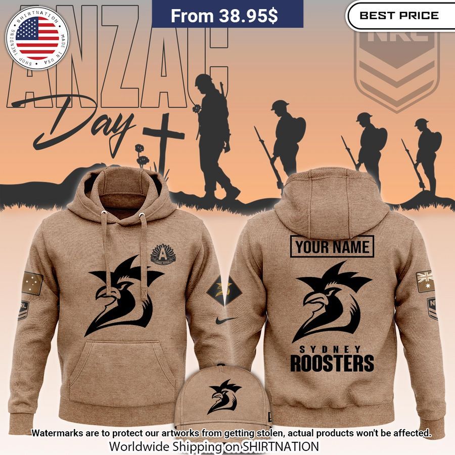 Sydney Roosters Anzac Round Custom Hoodie Hey! You Look Amazing Dear