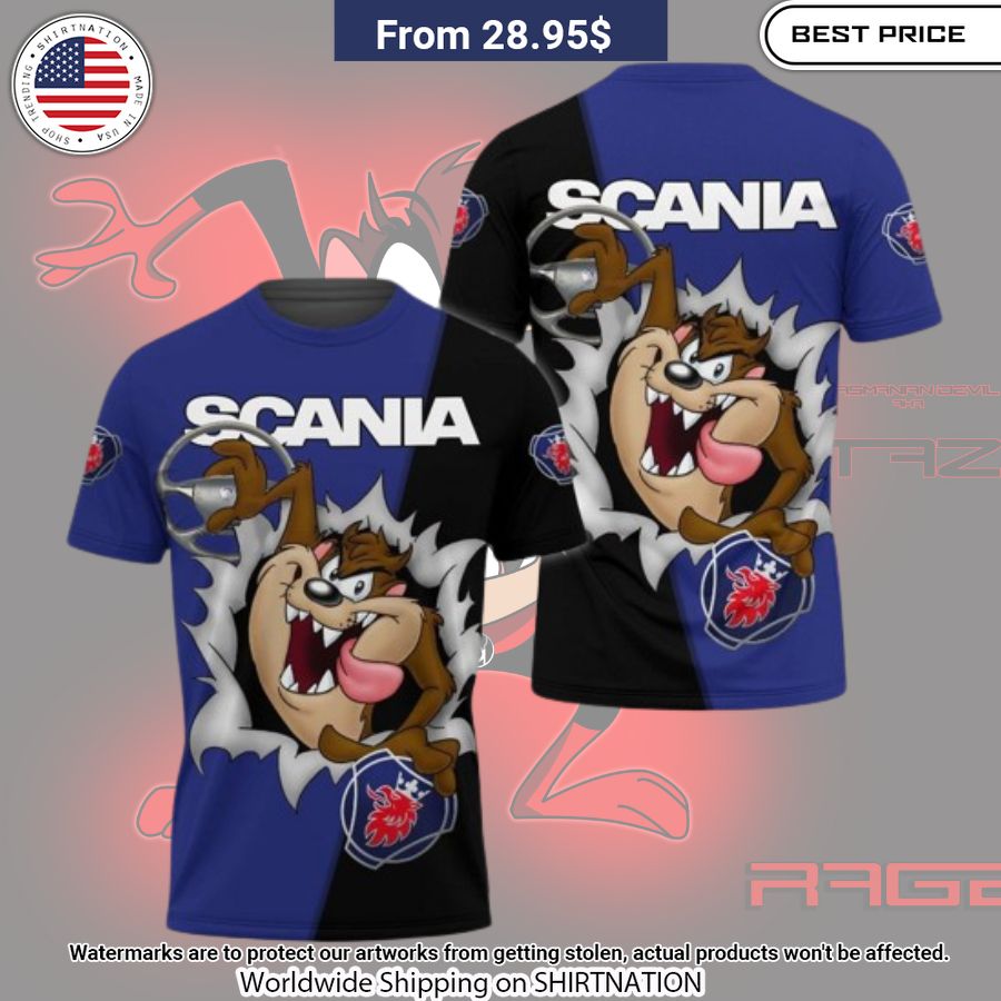 Tasmanian devil Scania Trucks Hoodie Nice shot bro