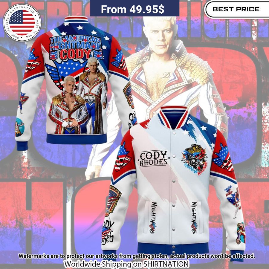 The American Nightmare Cody Rhodes Baseball Jacket Coolosm