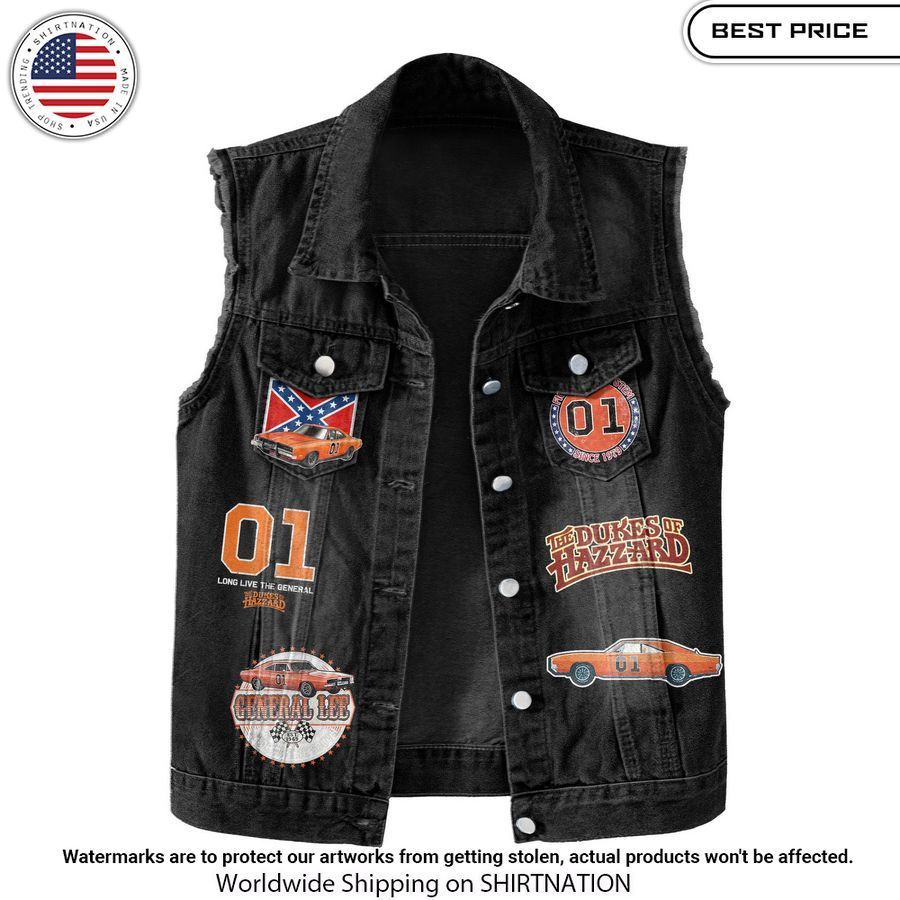 The Dukes Of Hazzard Sleeveless Denim Jacket Cutting Dash