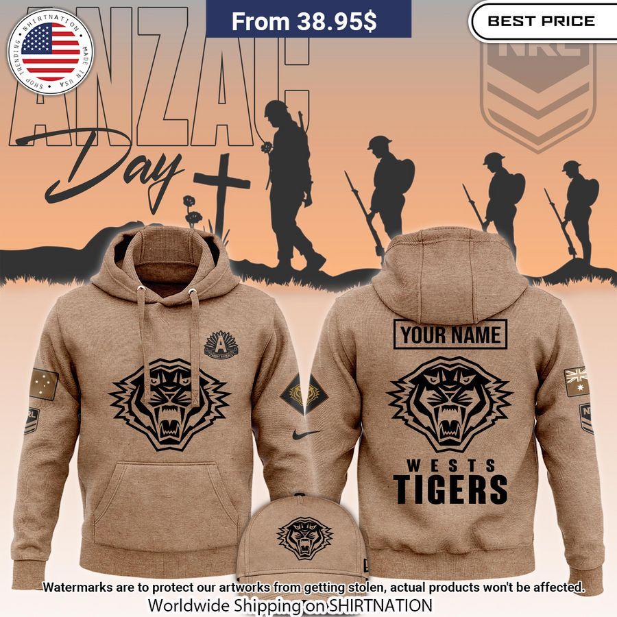 Wests Tigers Anzac Round Custom Hoodie Selfie Expert