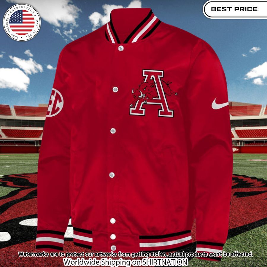 Arkansas Razorback Bea Franklin Bomber Jacket Elegant and sober Pic