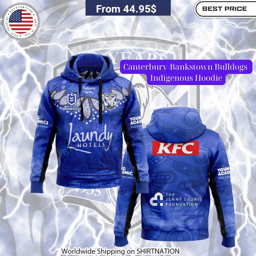 Canterbury Bankstown Bulldogs Indigenous Hoodie Generous look