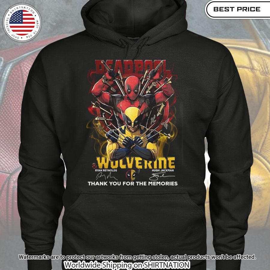 deadpool and wolverine thank you for the memories shirt 2