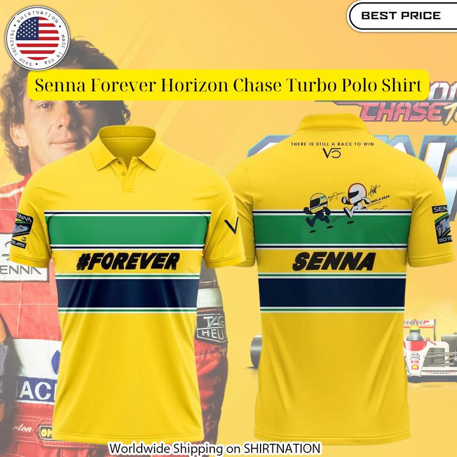 Senna Forever Horizon Chase Turbo Polo Shirt Handsome as usual