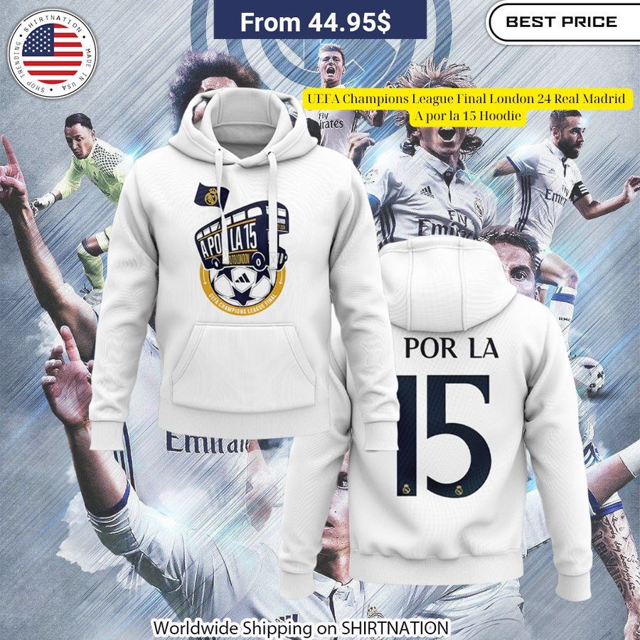 uefa champions league final london 24 real madrid a por la 15 hoodie 1